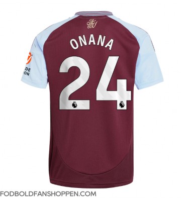 Aston Villa Amadou Onana #24 Hjemmebanetrøje 2024-25 Kortærmet